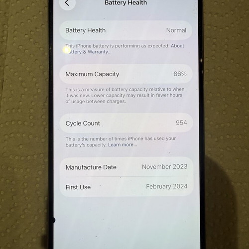 iPhone 15 Pro in good condition, silver, 128GB