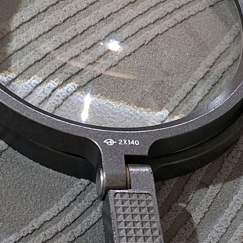 Magnifying glass USSR used with small crack