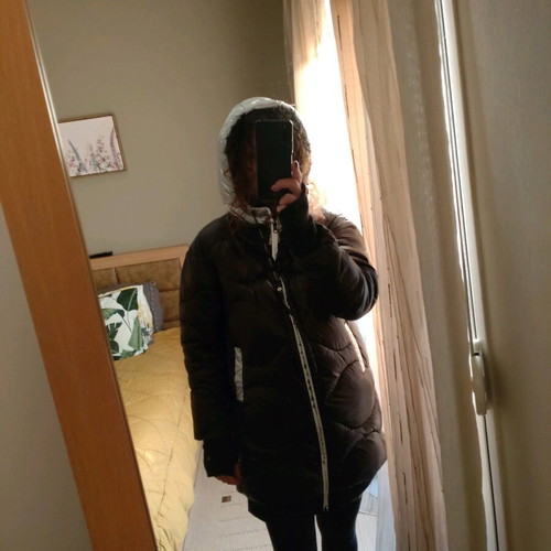 Long women's jacket used, size M, black