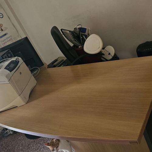 Sato executive desk with extension, drawer unit and side table like new