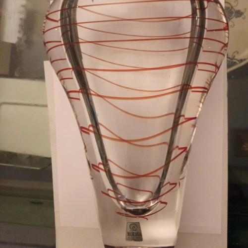 Morava full lead crystal 30% vase like new