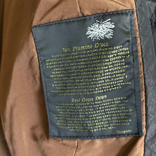 Geospirit down jacket with fur collar, like new, brown, size M