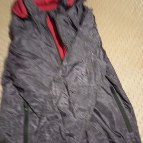 Children's reversible jacket like new red and gray 128 cm