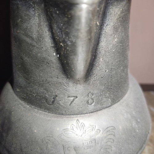 Vintage metal lagini measuring jug used