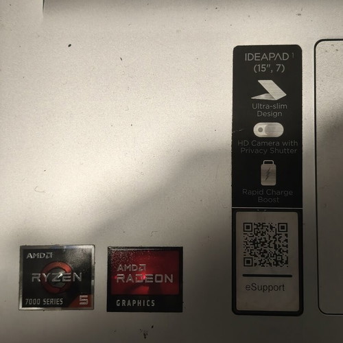 Lenovo laptop like new, AMD Ryzen, 16GB RAM, 500GB SSD, 15-inch