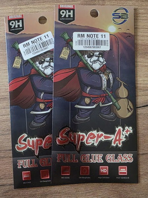 Full Tempered Glass Xiaomi Redmi Note 11 like new, pack of 2