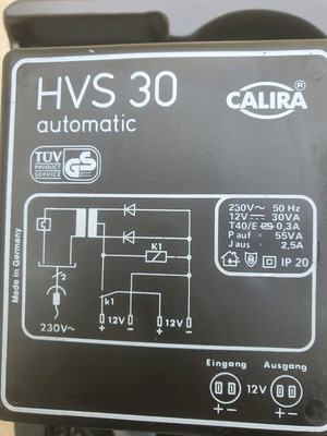 HVS 30 12V charger for caravan