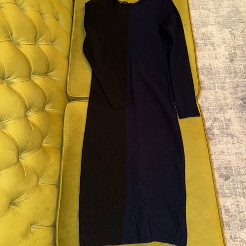 ZINI knitted dress like new, black-blue, size M