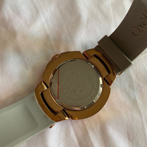 Oxette women's watch new in green and gold with crystals