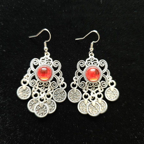 Earrings with steel hooks and pendants new