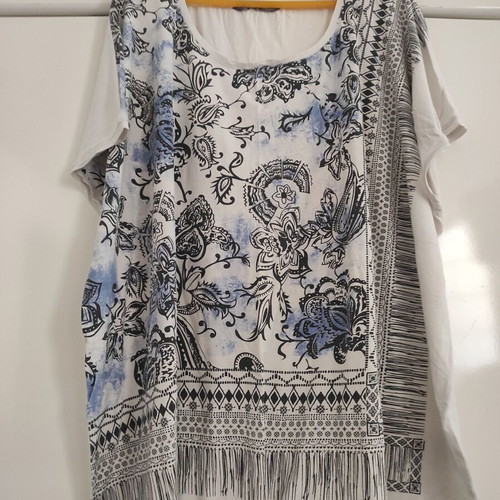 Ulla Popken dress large size L/XL like new, white and black