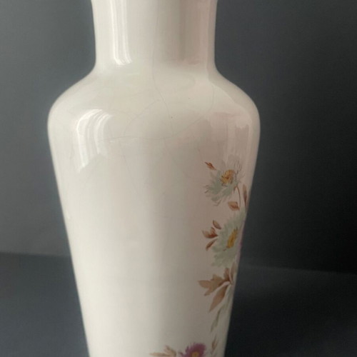 Vintage porcelain vase KE.TE. with 24K gold, 24cm, used