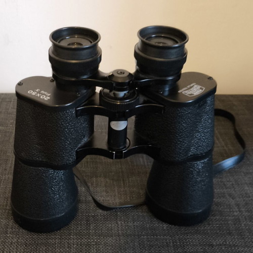 Mark Scheffel 20x50 Vintage Binoculars used with original case and manual