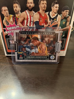 Panini Euroleague 2023-24 Sarunas Jasikevicius Maccabi Timeless Moments card like new