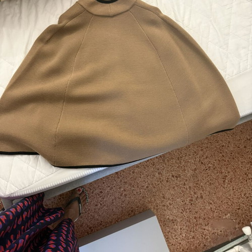 Cape knitted, like new, black and beige, size M