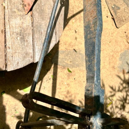 Antique plow used for outdoor decoration