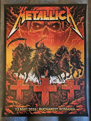 Metallica Bucharest 13/5 Περιορισμένης Έκδοσης Αφίσα Καινούργιο