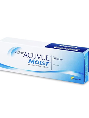 Ημερήσιοι φακοί επαφής Acuvue Moist 1-Day 5 ζευγάρια -1.75 μυωπίας καινούργιοι