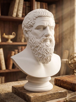 3D Printed Plato Bust new, high-quality decorative piece