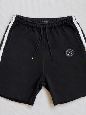 Vinyl Clothing Black Athletic Shorts like new with Side Logo