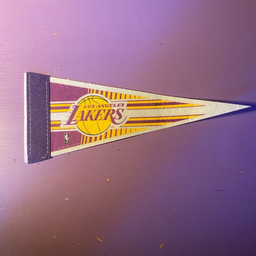 L.A Lakers fabric pennant like new, authentic NBA souvenir