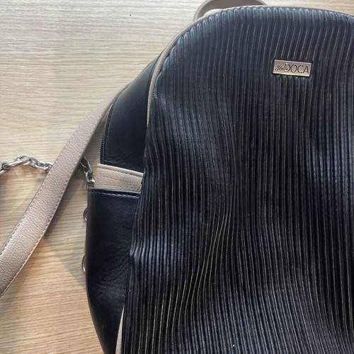 Doca backpack like new, black and beige