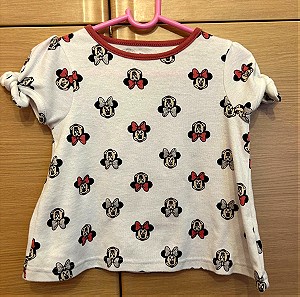 Μπλούζα Disney Minnie Mouse έως 2 ετών κοντομανικη καινούργια
