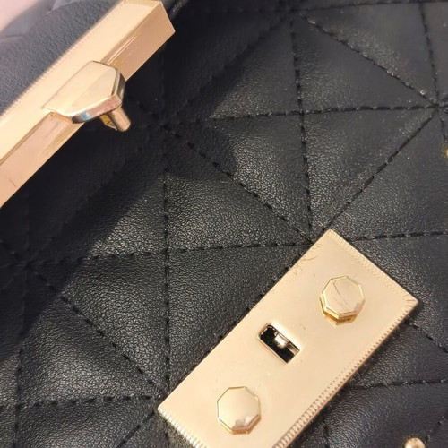 Stradivarius black shoulder bag like new with small studs