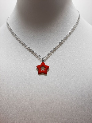 Handmade star necklace stainless steel new, silver color