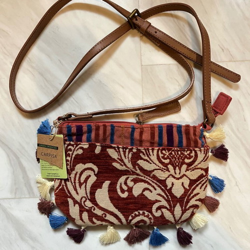 Caprisa crossbody bag new colorful with boho tassels