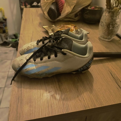 Adidas Athletic Football Shoes used, size 34, gray and blue