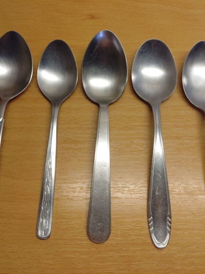 Old spoons used, assorted pieces