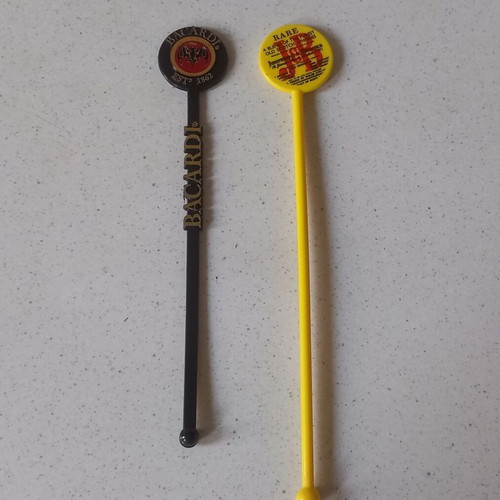 Bacardi and J & B Drink Stirrers like new, set of 2