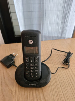 Motorola ασύρματο σταθερό τηλέφωνο σαν καινούργιο, μαύρο