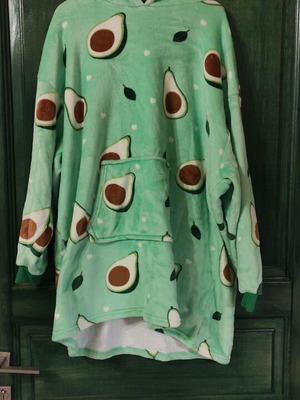 Blanket with sleeves and hood like new, size XXL