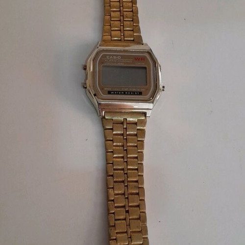 Casio Chrono Alarm men's watch used, gold color
