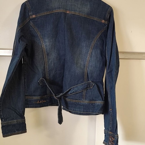 Pink Woman women's denim jacket used, blue, size Small