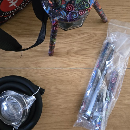 Amy Deluxe hookah new, portable funky tribal design