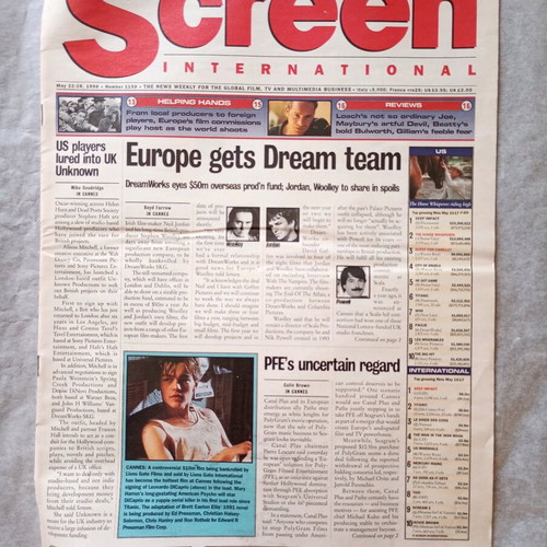 Cinema magazines used Variety, Hollywood Reporter, Screen International