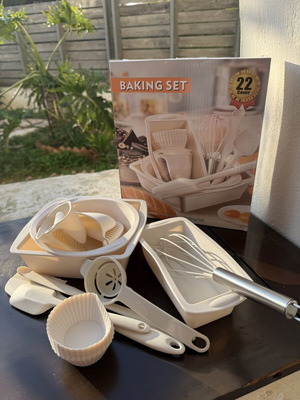 Baking Set 22 pcs beige or grey color, new