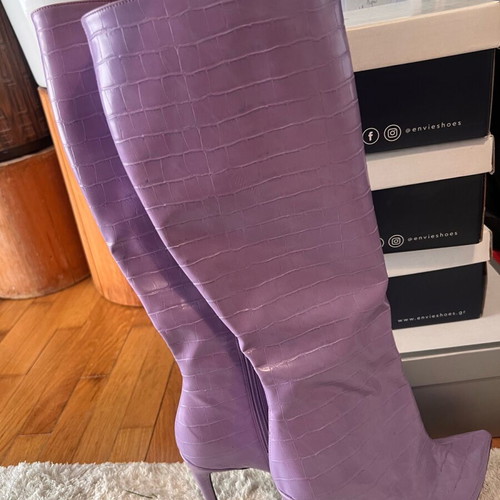 Envie Shoes knee-high boots new, purple, size 37