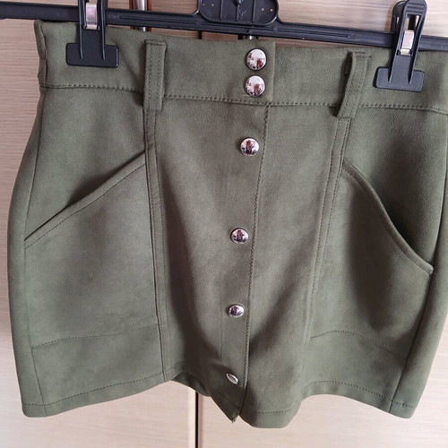 Bershka skirt like new, green, size S