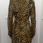 Long leopard jacket used, size Medium, brown
