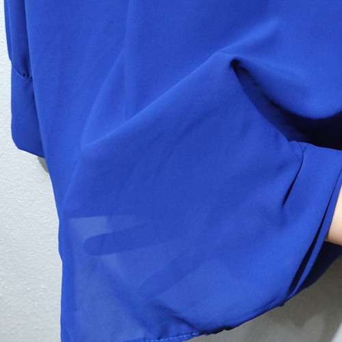 Women's Blue Shirt L/XL like new, polyester, long sleeves