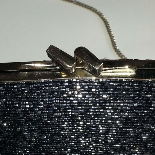 Vintage evening women's shoulder bag used with multicolored beads