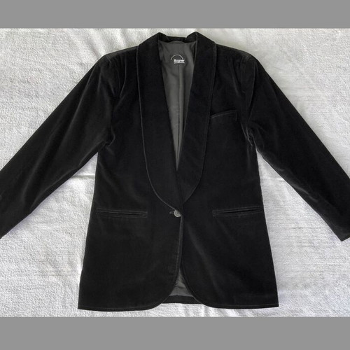 Bogner Black Velvet Jacket used, size S/M, oversized fit