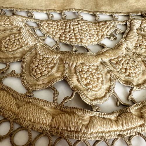 Antique Handmade Embroidered Church Doilies used, linen and cotton