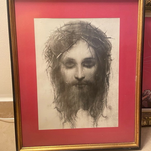Jesus print wall art like new