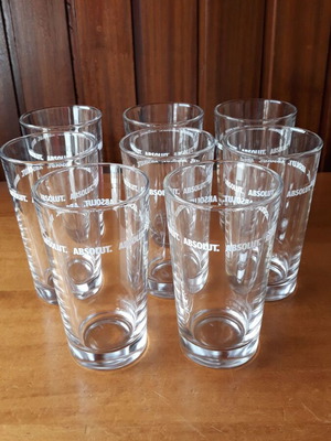 Absolut Glasses set of 8 new, collectible