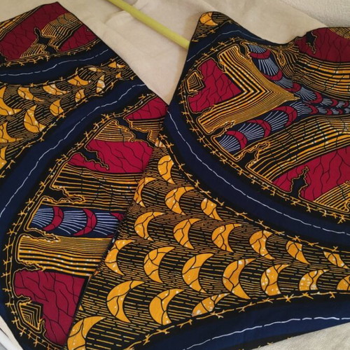 Head wrap made of authentic African wax fabric, like new
